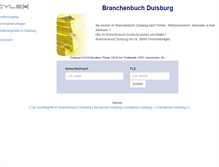 Tablet Screenshot of cylex-branchenbuch-duisburg.de